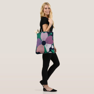 Farbiges Blumenmuster-Shopping-Tasche – Cute Moder