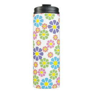 Farbiges Blumenmuster Thermosbecher