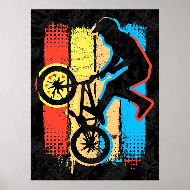 Farbiges Bmx Poster - Bmx Bike - Bmx Bicycle (Vorne)