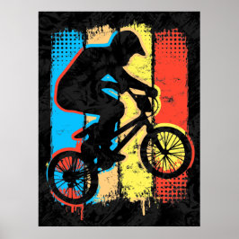 Farbiges Bmx Poster - Retro Bmx Bike - Bmx Fahrrad