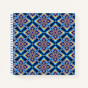 Farbiges Boho Geometrie-Muster Notizbuch