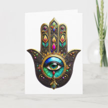 Farbiges Braun Gold Hamsa Regenbogenfarbe Drittes 
