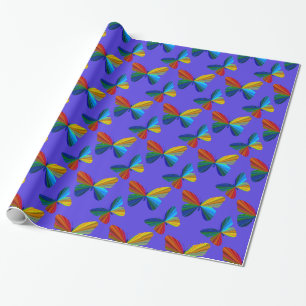 Farbiges Butterfly Wrapping Paper Geschenkpapier