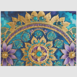 Farbiges Byzantinisches Juwel Art Tissue Seidenpapier