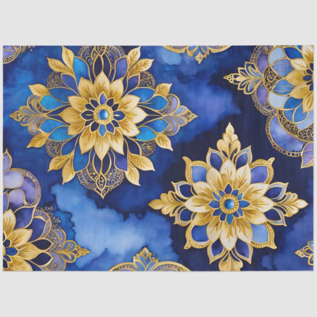 Farbiges Byzantinisches Juwel Art Tissue Seidenpapier (Vorderseite)