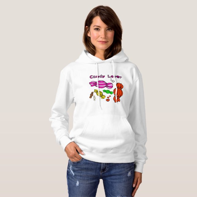Farbiges Candy Lover Design | Niedliche süße Lecke Hoodie (Vorne ganz)