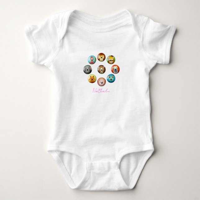 Farbiges Cartoon Baby Strampler (Vorderseite)