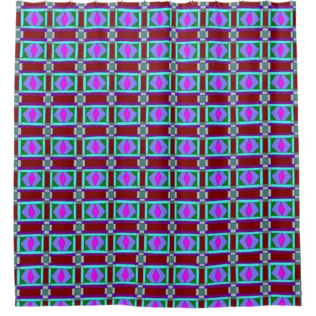 Farbiges Chaos 18 Duschvorhang (Vorderseite)