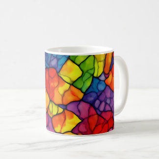 farbiges chaotisches Regenbogenmuster Kaffeetasse