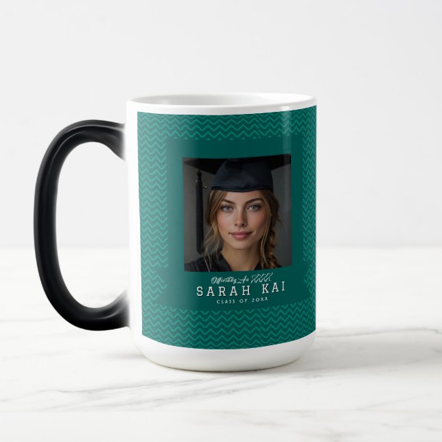 Farbiges Chevron-Muster-Abschlussgeschenk Verwandlungstasse (Links)