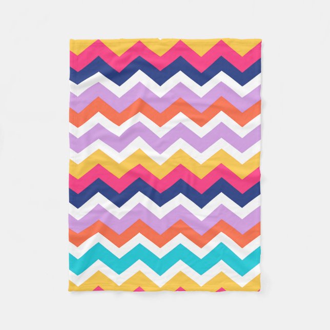 Farbiges Chevron-Muster-Hausdekor-Accessoire Fleecedecke (Vorderseite)