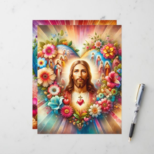 Farbiges Christliches Valentinbuch (Vorderseite/Rückseite Beispiel)