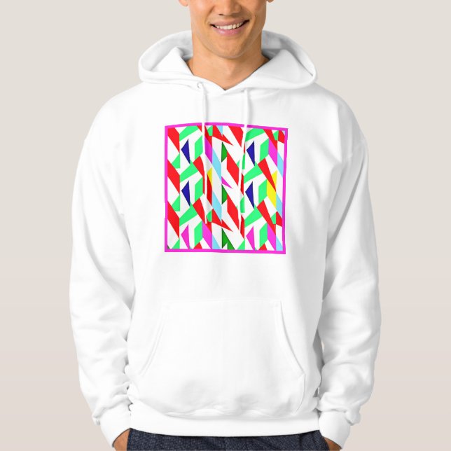 Farbiges Chromatisches Muster Hoodie (Vorderseite)