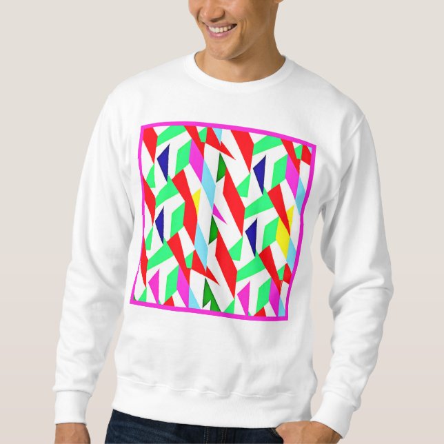 Farbiges Chromatisches Muster Sweatshirt (Vorderseite)