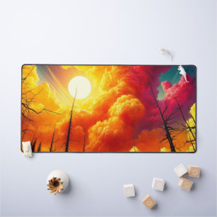 Farbiges Cloud-Design Schreibtischunterlage