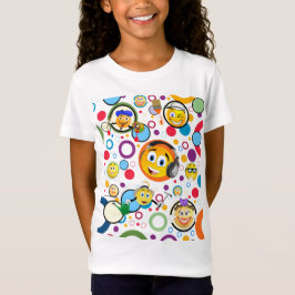 Farbiges Comic Emoji Faces T - Shirt