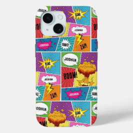 Farbiges Comic Personalisierter Name Pop Art Case-Mate iPhone Hülle
