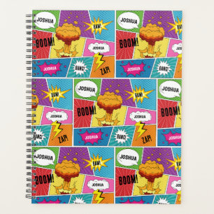 Farbiges Comic Personalisierter Name Pop Art Planer