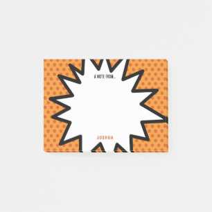 Farbiges Comic Personalisierter Name Pop Art Post-it Klebezettel