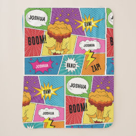 Farbiges Comic Personalisierter Name Pop Art Sherpadecke