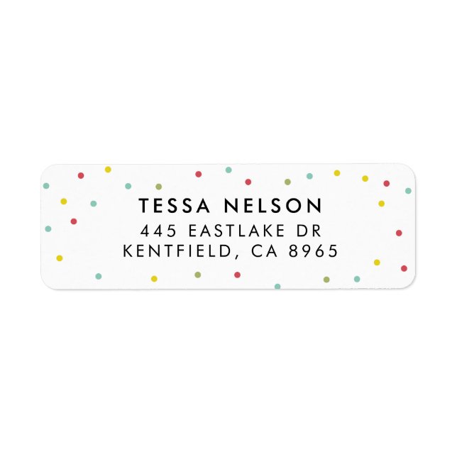 Farbiges Confetti Dots Muster (Vorne)