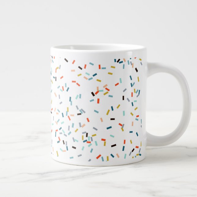 Farbiges Confetti Fall Pattern Jumbo-Tasse (Rechts)