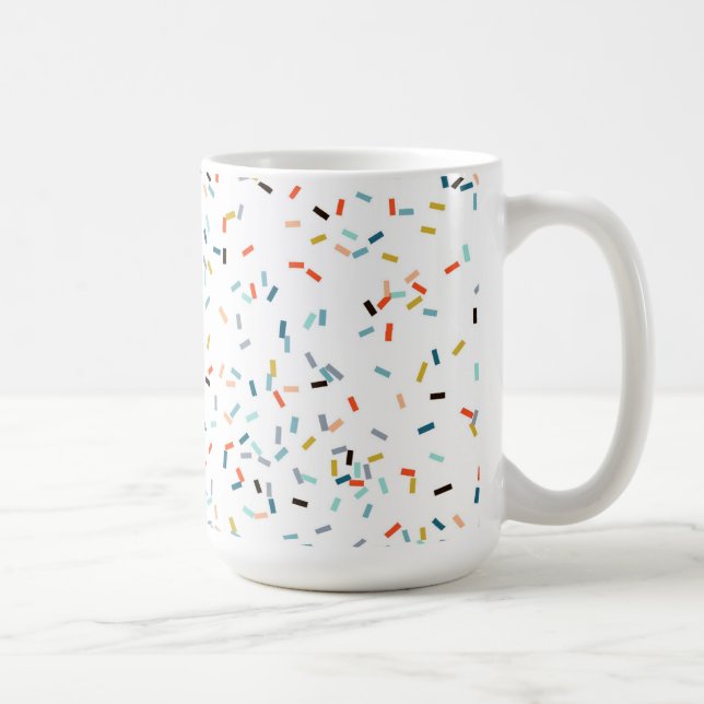 Farbiges Confetti Fall Pattern Kaffeetasse (Rechts)