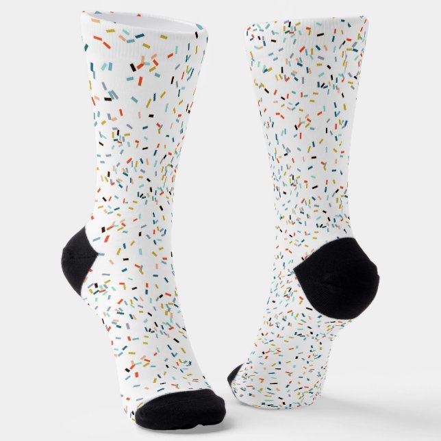 Farbiges Confetti Fall Pattern Socken (Gewinkelt)