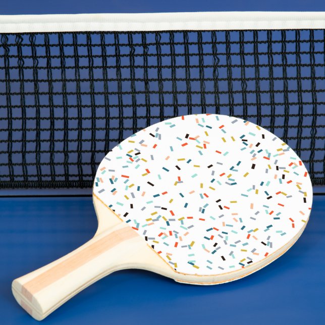 Farbiges Confetti Fall Pattern Tischtennis Schläger (InSitu)