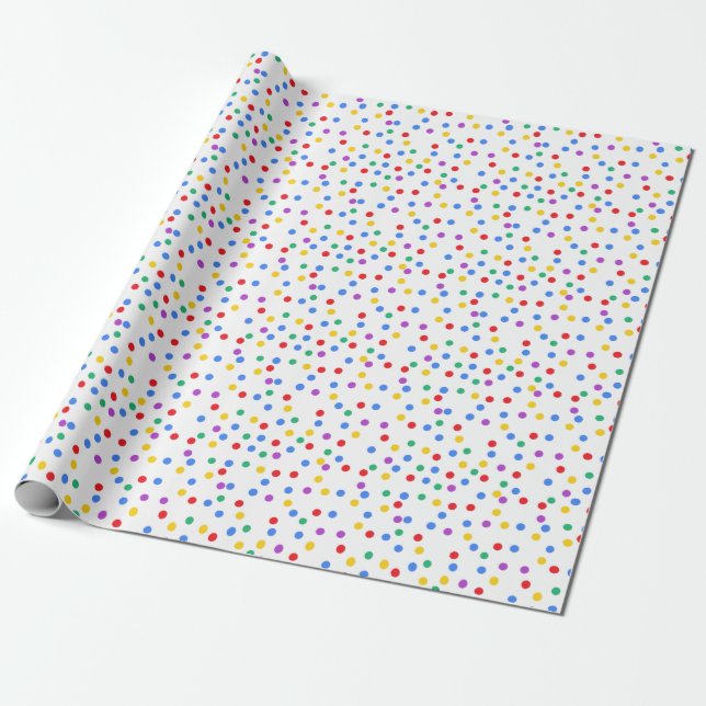 Farbiges Confetti Wrapping Paper Geschenkpapier (Ungerollt)