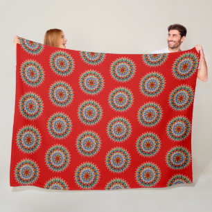Farbiges Costa Rica Folklore-Design Fleecedecke