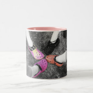 Farbiges Crocs u. weiche Schuh-Tasse Zweifarbige Tasse