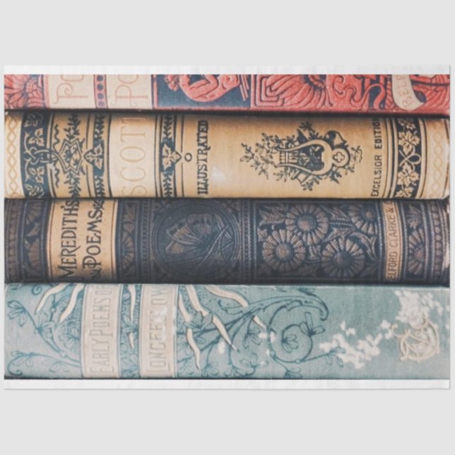 Farbiges Dekoupage-Papier der Zeitschrift "Buchrüc Seidenpapier (Vorderseite)