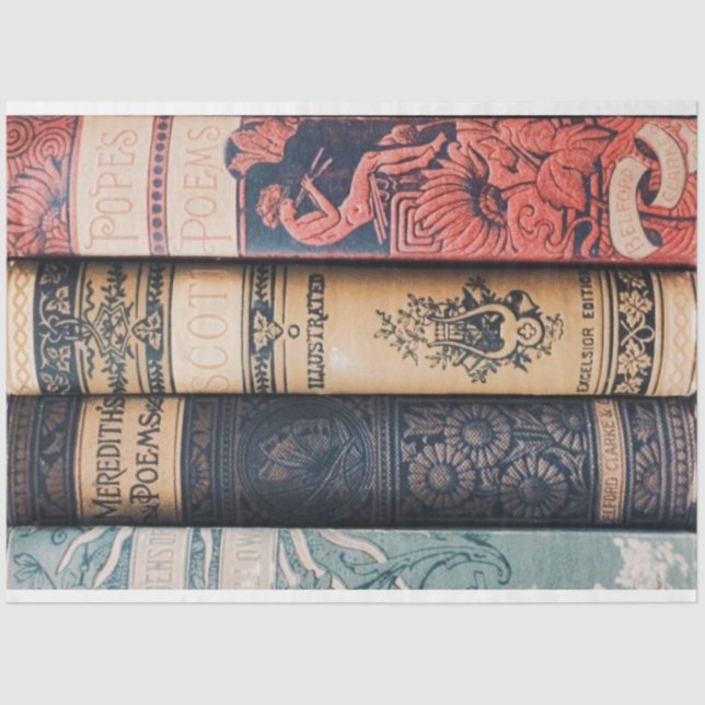 Farbiges Dekoupage-Papier der Zeitschrift Junk Spi Seidenpapier (Vorderseite)