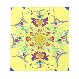 Farbiges Design der blühenden Dämmung Notizblock