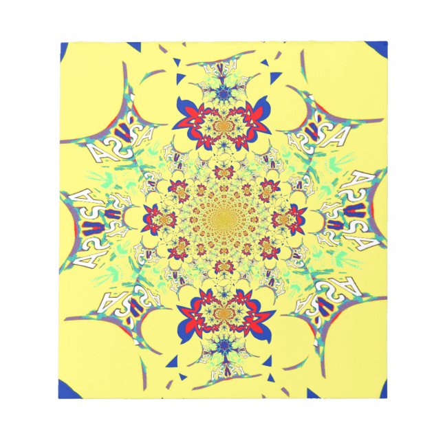 Farbiges Design der blühenden Dämmung Notizblock (Vorderseite)