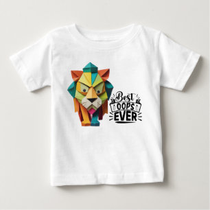 Farbiges Design der Origami Lion Artwork Baby T-shirt
