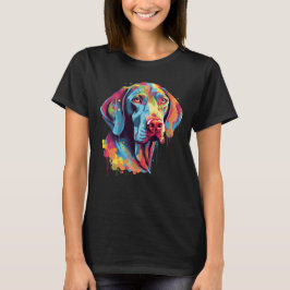 Farbiges Design der Weimaraner Kunst T-Shirt