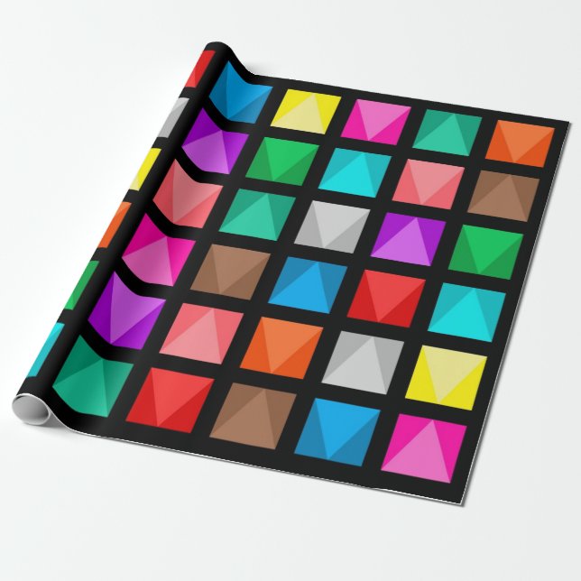 Farbiges Design Geschenkpapier (Ungerollt)