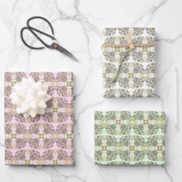 Farbiges Design - individueller Hintergrund Geschenkpapier Set