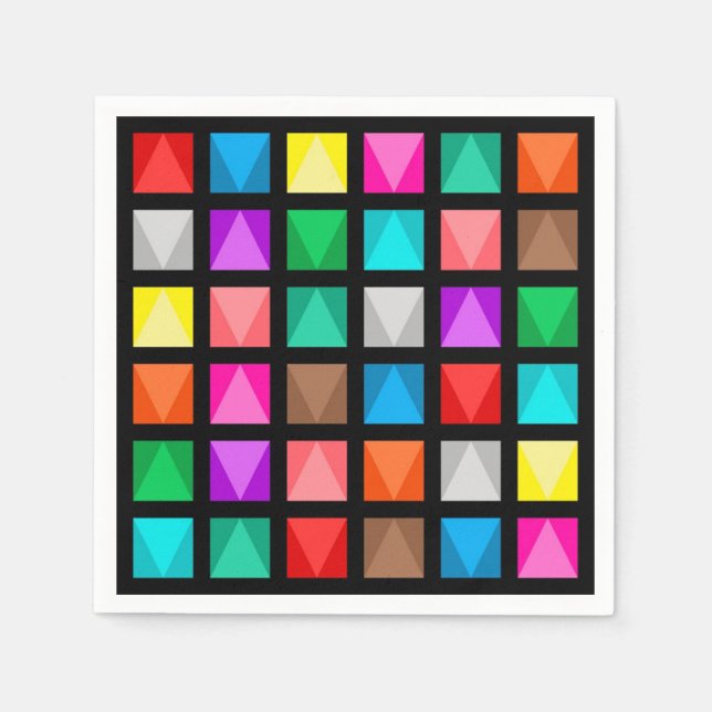 Farbiges Design Serviette (Vorderseite)