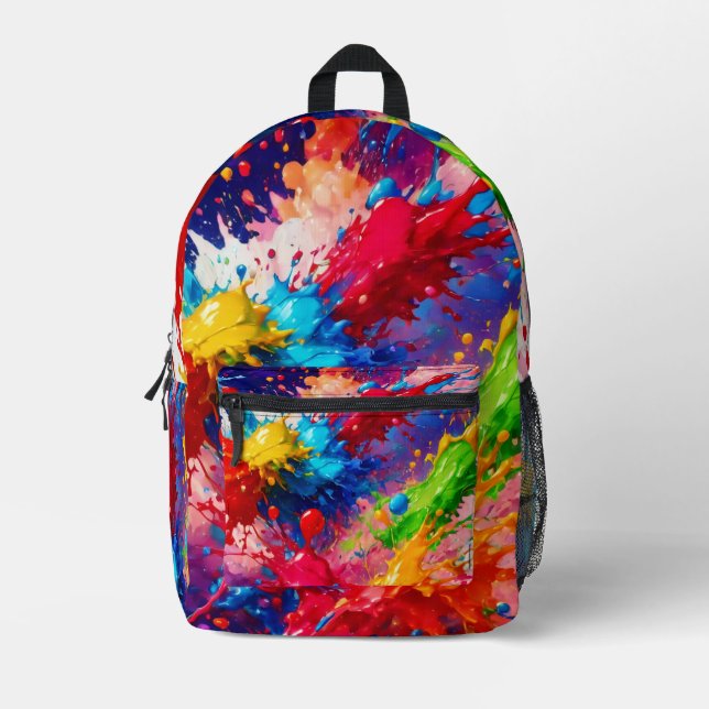 Farbiges Design von Nassfarben Bedruckter Rucksack (Vorderseite)