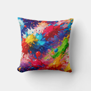 Farbiges Design von Nassfarben Kissen