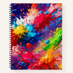 Farbiges Design von Nassfarben Notizbuch