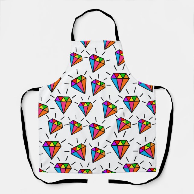 Farbiges Diamantenmuster Schürze (Vorderseite)