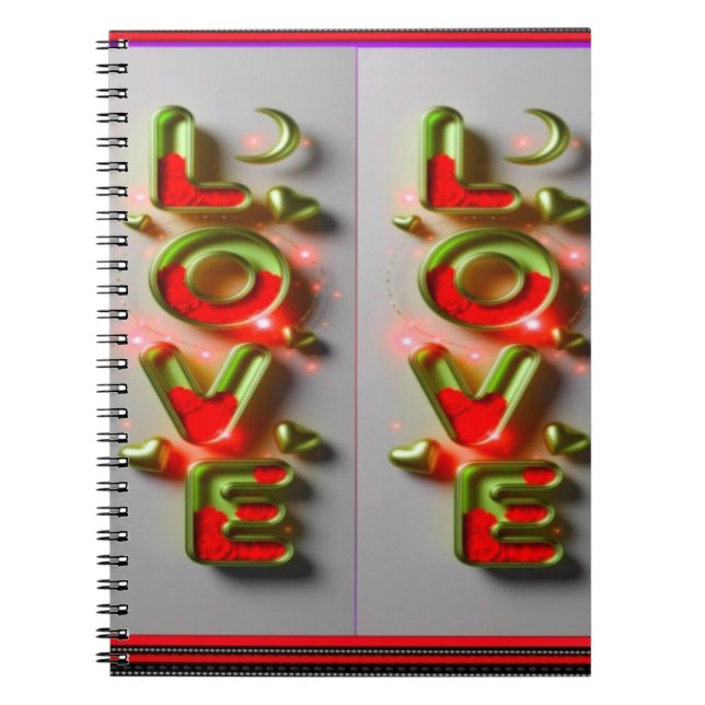 Farbiges Digital 3D Design Classic Notebook - Perf Notizblock (Vorderseite)