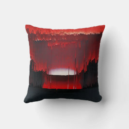 Farbiges digitales Sonnenuntergangs-Glitch Kissen