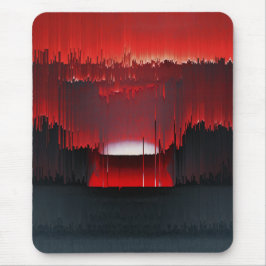 Farbiges digitales Sonnenuntergangs-Glitch Mousepad