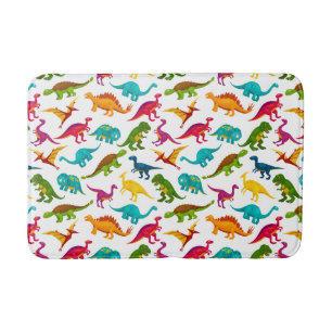 Farbiges Dinosaurier-Design Badematte