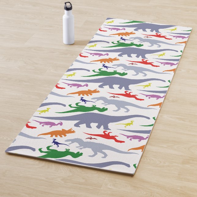 Farbiges Dinosaurier-Muster (Licht) Yogamatte (Beispiel)